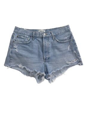 AGOLDE Parker Vintage Cut-Off Button Fly Denim Shorts in Swap Meet Wash Size 28